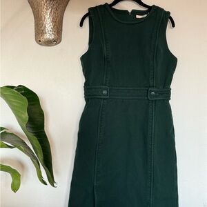 Tory Burch Dark Green Midi Dress
